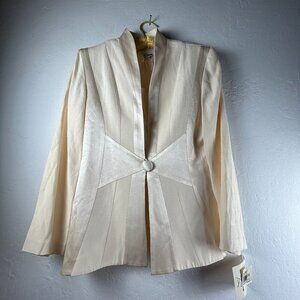 Vintage D.J. Summers Dressy Cocktail Blazer Jacket Size 8 Ivory New